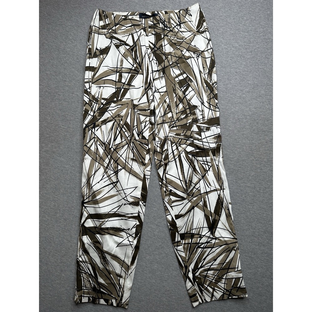 Piazza Sempione Printed Cotton P315 Trouser Multicolor Abstract Size 38 US 6 NEW